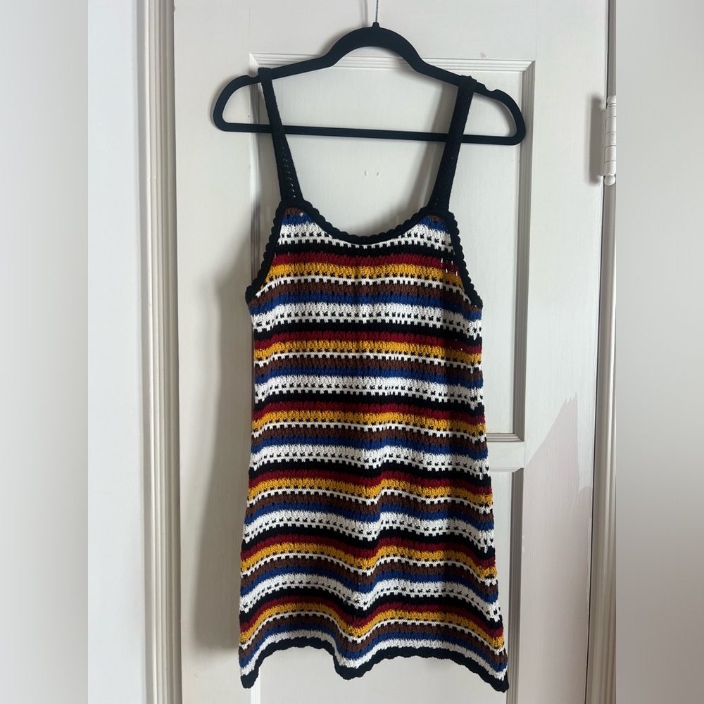 Zara Crocheted Stripe Dress